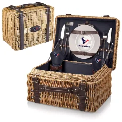 Picnic Time Houston Texans Champion Willow Picnic Basket With Service For 2