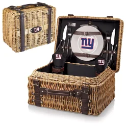 Picnic Time New York Giants Champion Willow Picnic Basket With Service For 2