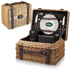 Picnic Time New York Jets Champion Willow Picnic Basket With Service For 2