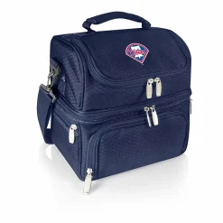 Picnic Time Philadelphia Phillies Navy Pranzo 7-Piece Insulated Cooler Lunch Tote Set