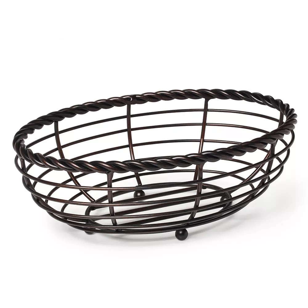 Mikasa Gourmet Basics Rope Oval Bread Basket 3 Mikasa Gourmet Basics Rope Oval Bread Basket