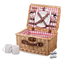 OXO Picnic Time Red & White Plaid Catalina Basket
