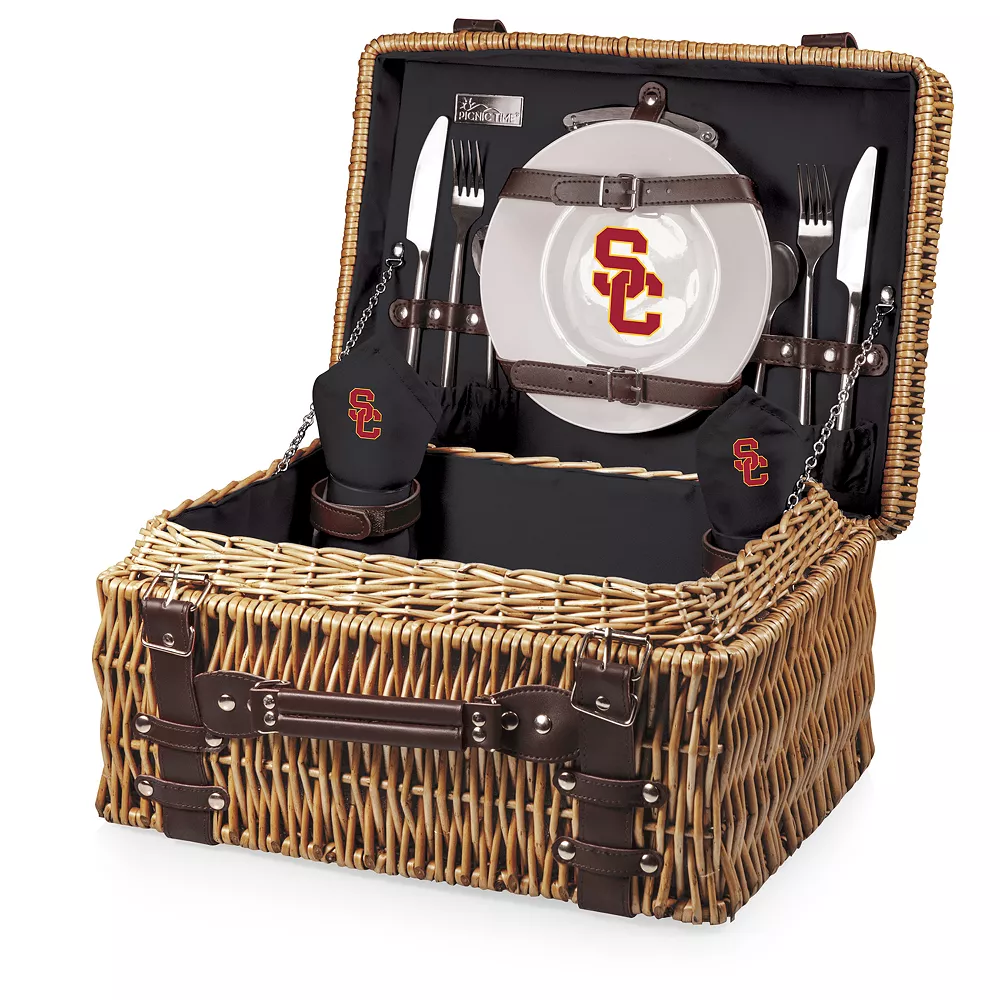 Picnic Time USC Trojans Champion Picnic Basket Set 3 Picnic Time USC Trojans Champion Picnic Basket Set