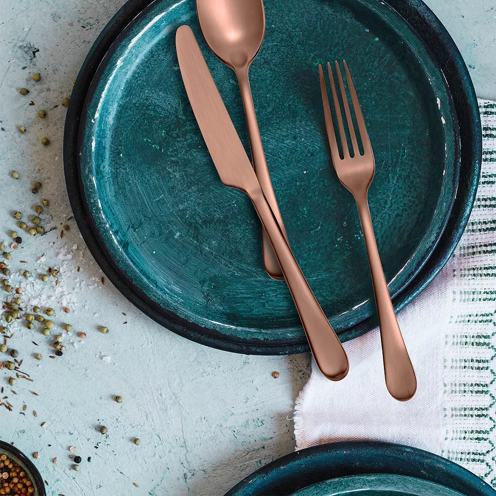 Skandia Mirabella Satin Copper 20-pc. Flatware Set - Image 2