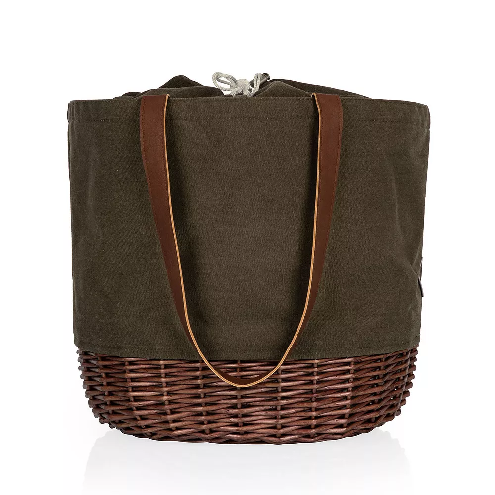 Picnic Time Coronado Canvas & Willow Basket Tote 4 Picnic Time Coronado Canvas & Willow Basket Tote - Image 2