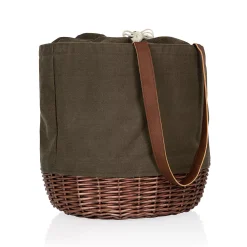Picnic Time Coronado Canvas & Willow Basket Tote 9 Picnic Time Coronado Canvas & Willow Basket Tote -tableware shop 4496590 ALT3