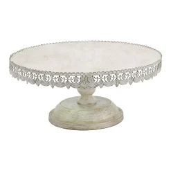 Stella & Eve Round Distressed Decorative Stand Table Decor