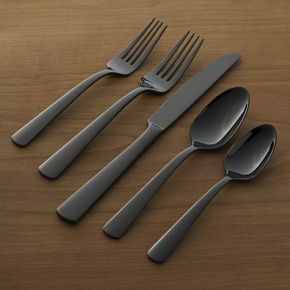 Oneida Aptitude 20-pc. Black Flatware Set - Image 2