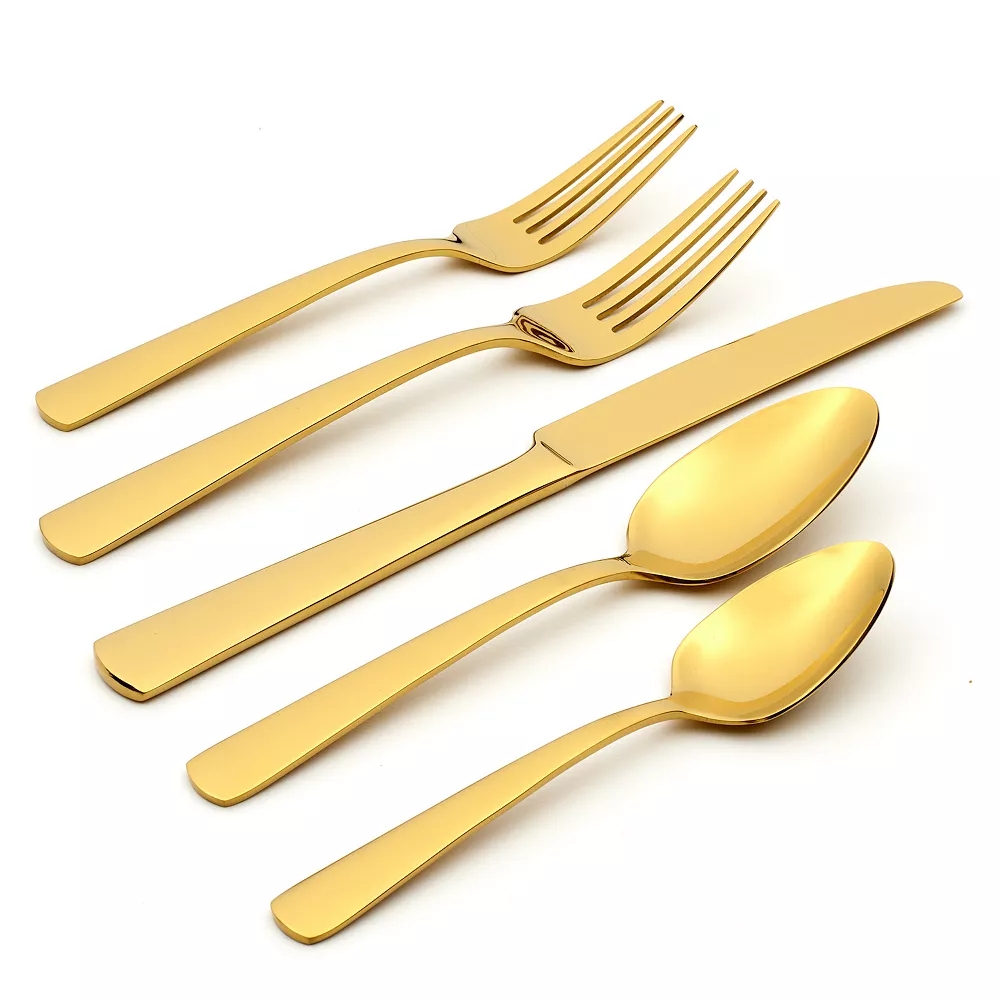 Oneida Aptitude Gold 20-pc. Flatware Set 3 Oneida Aptitude Gold 20-pc. Flatware Set