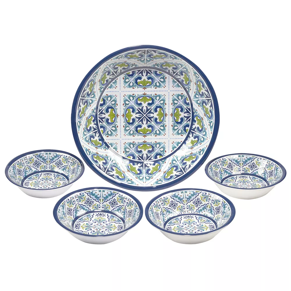 Certified International Mosaic 5-pc. Melamine Salad/Serving Set