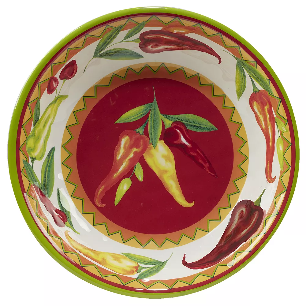 Certified International Red Hot 5-pc. Melamine Salad/Serving Set 5 Certified International Red Hot 5-pc. Melamine Salad/Serving Set - Image 3