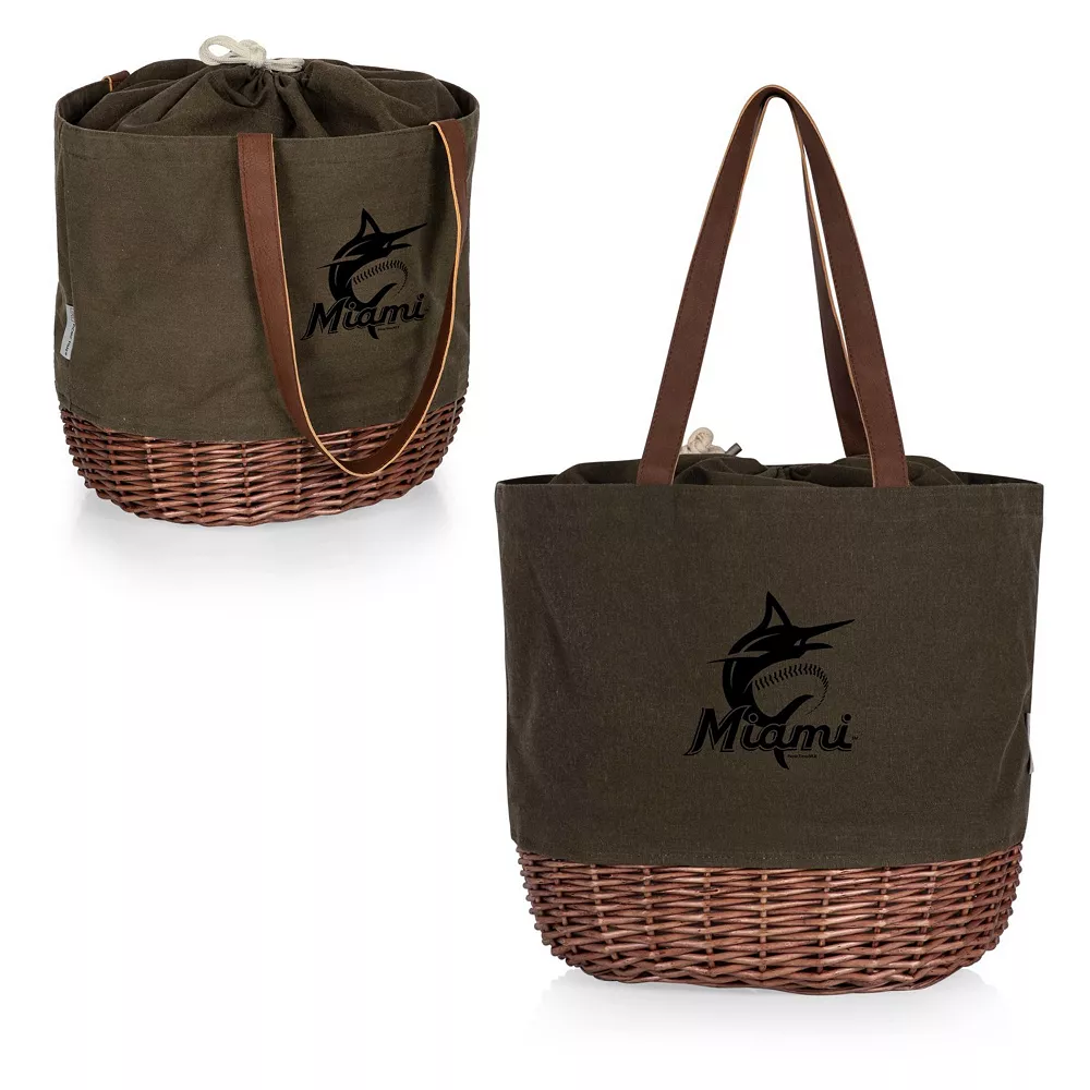 Picnic Time Miami Marlins Coronado Basket Tote - Image 2
