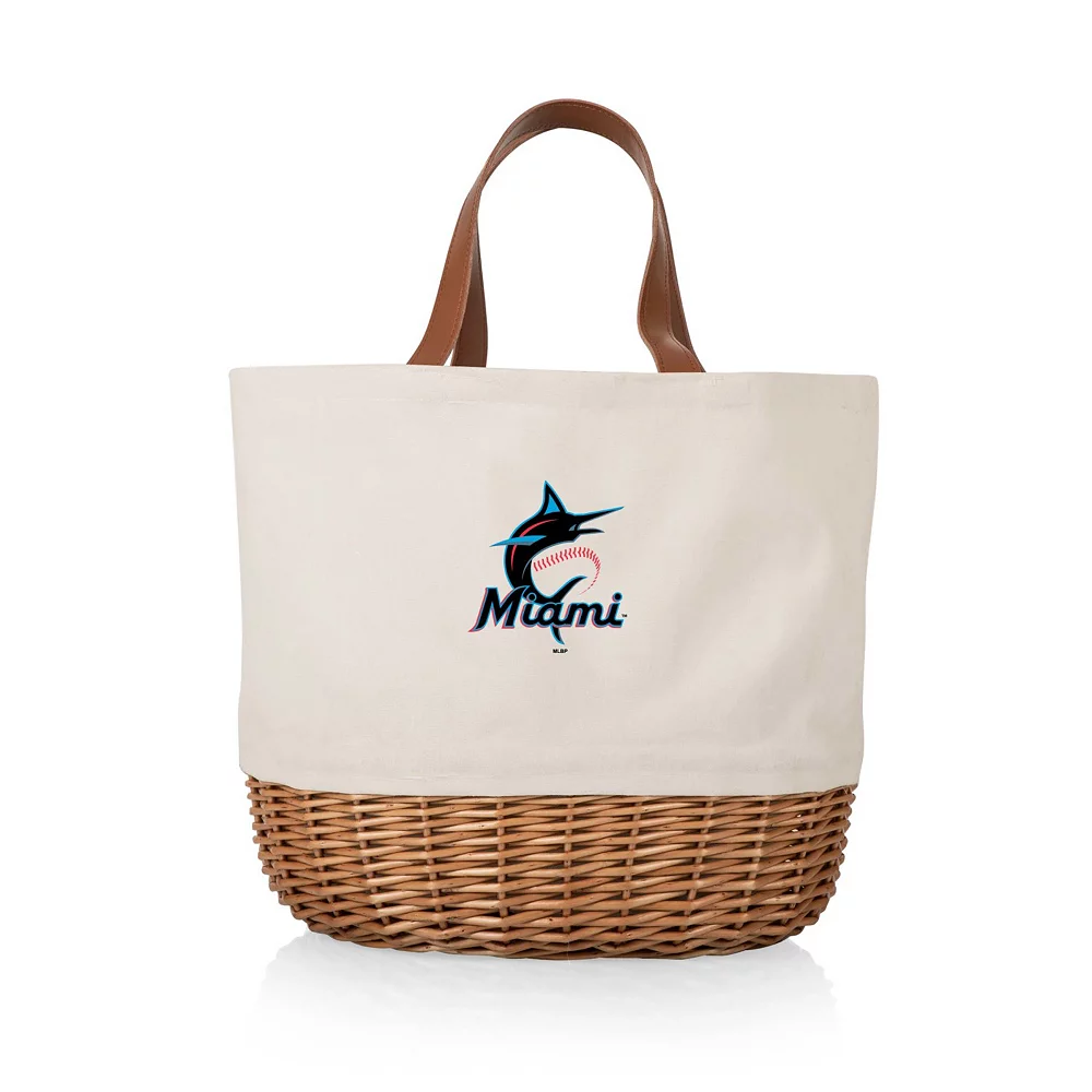 Picnic Time Miami Marlins Promenade Picnic Basket Set 3 Picnic Time Miami Marlins Promenade Picnic Basket Set