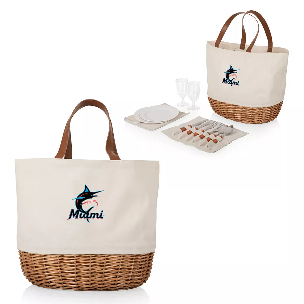 Picnic Time Miami Marlins Promenade Picnic Basket Set 4 Picnic Time Miami Marlins Promenade Picnic Basket Set - Image 2
