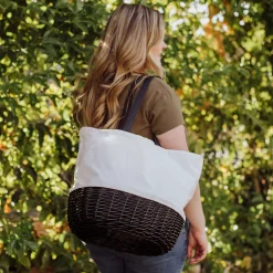 Picnic Time Coronado Canvas & Willow Basket Tote 11 Picnic Time Coronado Canvas & Willow Basket Tote -tableware shop 5671978 ALT4