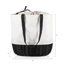 Picnic Time Coronado Canvas & Willow Basket Tote 12 Picnic Time Coronado Canvas & Willow Basket Tote -tableware shop 5671978 ALT5