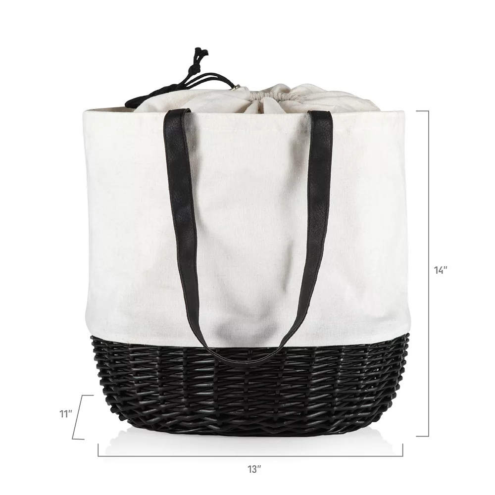 Picnic Time Coronado Canvas & Willow Basket Tote 7 Picnic Time Coronado Canvas & Willow Basket Tote - Image 5