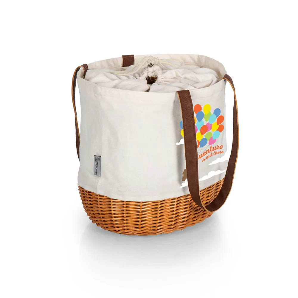 Disney / Pixar UP Coronado Canvas & Willow Basket Tote By Picnic Time 4 Disney / Pixar UP Coronado Canvas & Willow Basket Tote By Picnic Time - Image 2