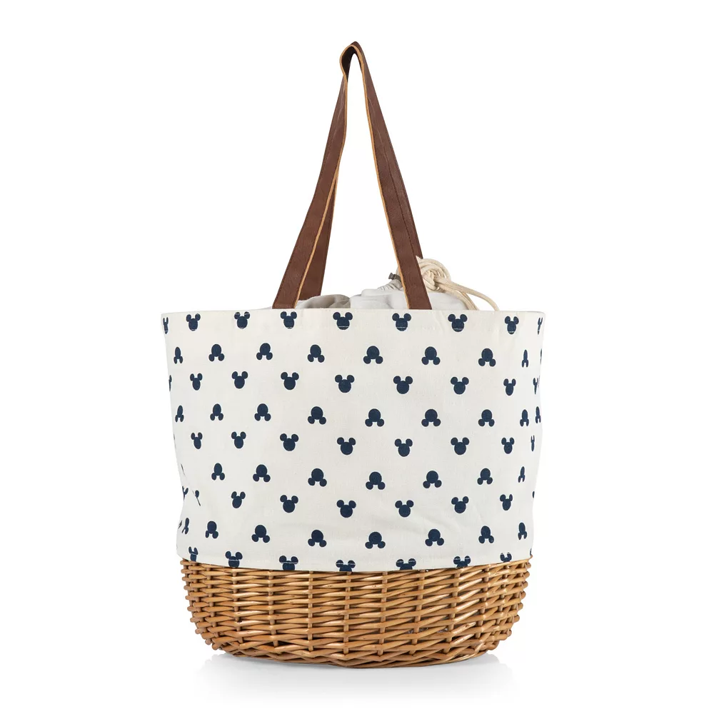 Disney's Mickey Mouse Silhouette Coronado Canvas & Willow Basket Tote By Picnic Time 3 Disney's Mickey Mouse Silhouette Coronado Canvas & Willow Basket Tote By Picnic Time