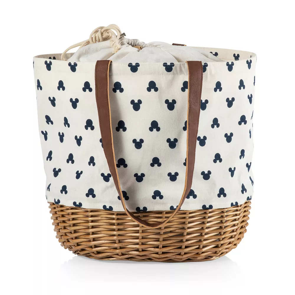 Disney's Mickey Mouse Silhouette Coronado Canvas & Willow Basket Tote By Picnic Time 5 Disney's Mickey Mouse Silhouette Coronado Canvas & Willow Basket Tote By Picnic Time - Image 3
