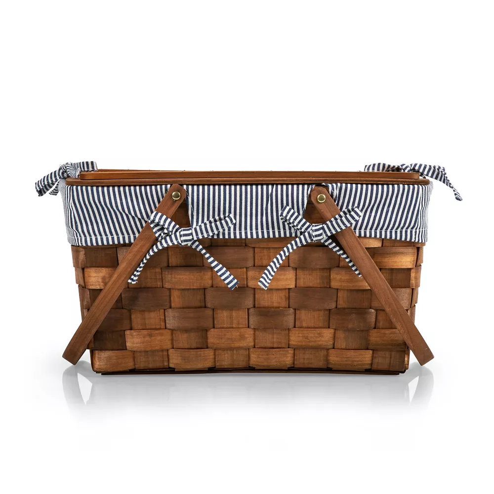Picnic Time Kansas Handwoven Wood Picnic Basket 6 Picnic Time Kansas Handwoven Wood Picnic Basket - Image 4