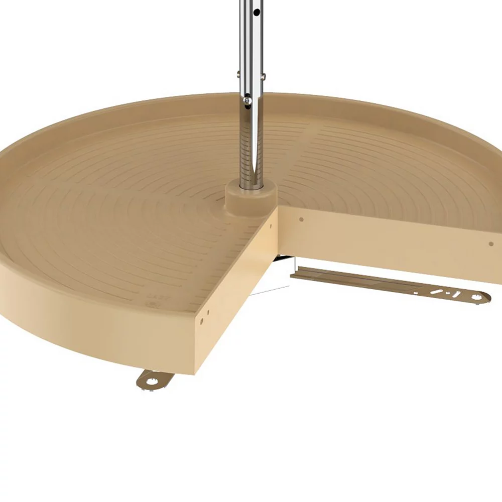 Rev-A-Shelf LD-2942-24-15-1 24 Inch Polymer Pie Cut 2 Shelf Lazy Susans, Almond - Image 3