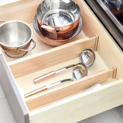 IDesign EcoWood Natural Paulownia Wood Expandable Tall Drawer Divider Insert Set -tableware shop 5829119 ALT2