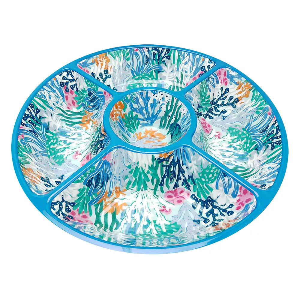 Celebrate Together Summer Celebrate Togetherâ„¢ Summer Seaside Melamine Chip & Dip Server - Image 2