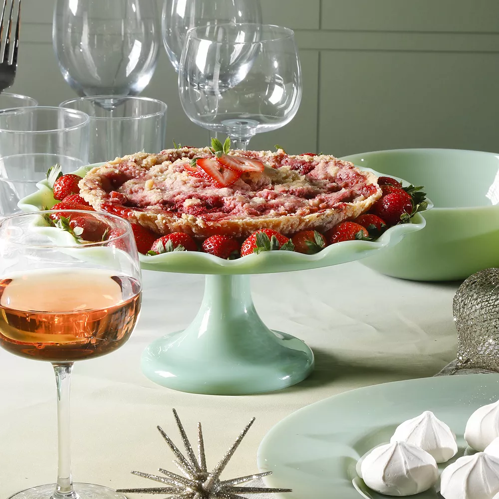 Martha Stewart Jadeite Glass Cake Stand - Image 3