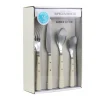 Martha Stewart Gibson Everyday Garden Cottage 16 Piece Stainless Steel Flatware Set In Cream