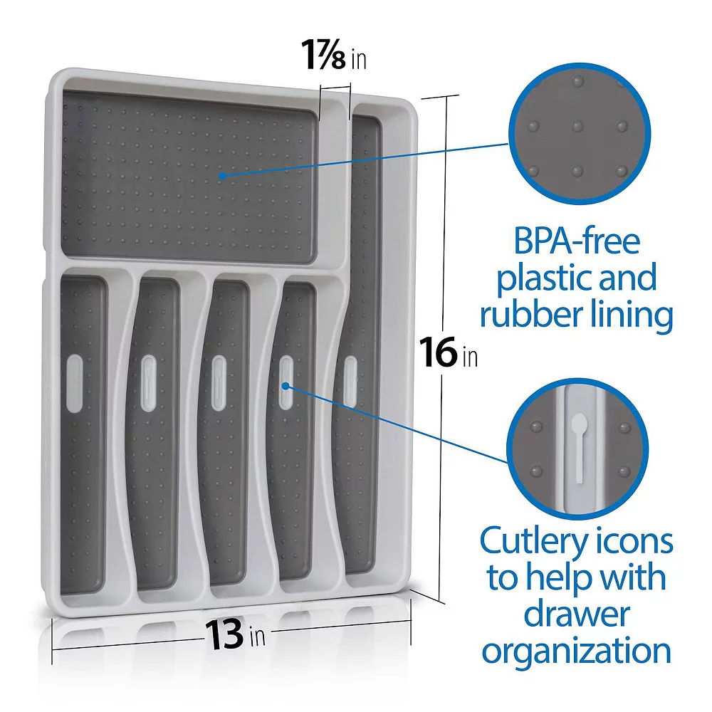 Cheer Collection 6 Compartment Cutlery Organizer Tray 5 Cheer Collection 6 Compartment Cutlery Organizer Tray - Image 3