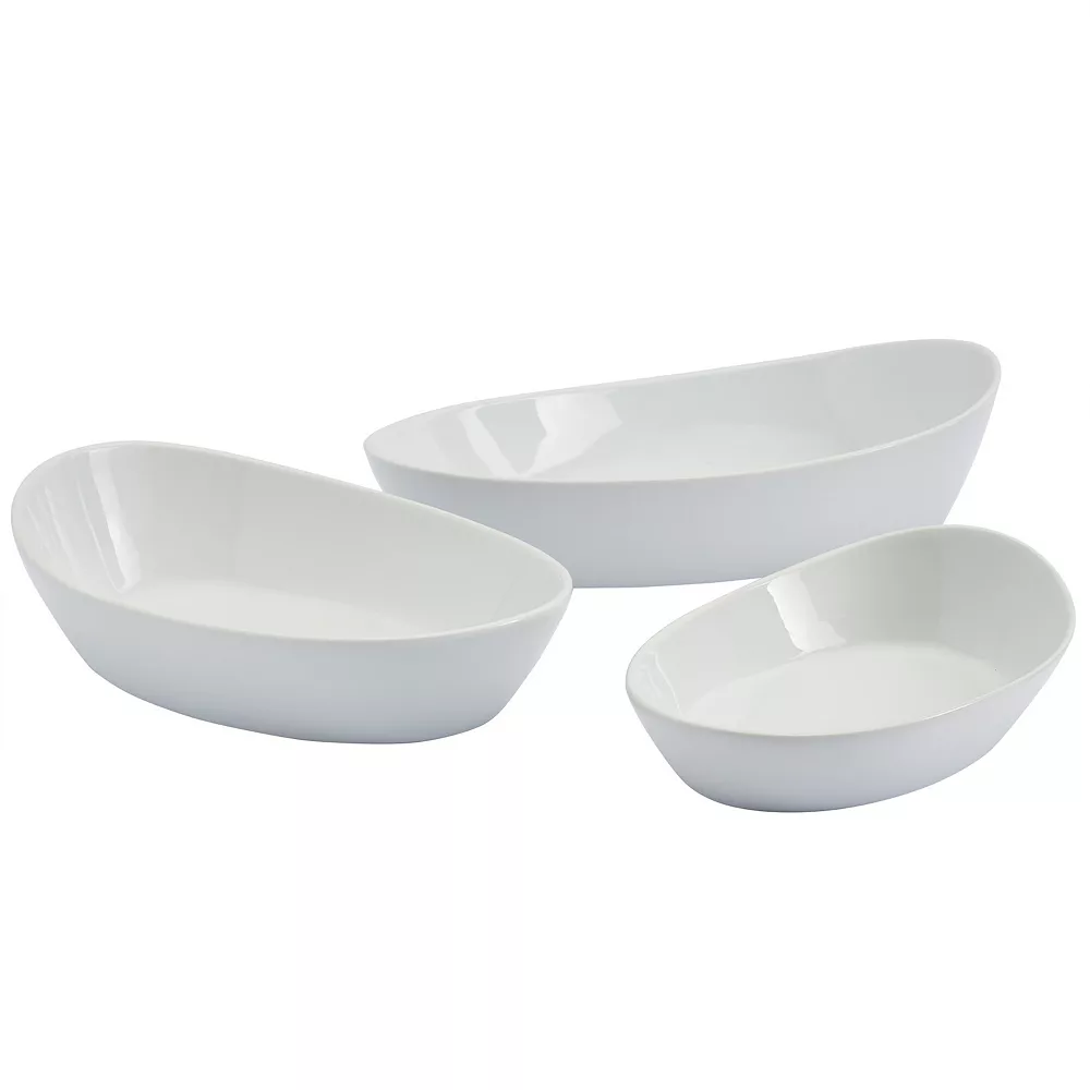 Denmark 3-pc. Porcelain Oval Nesting Bowl Set