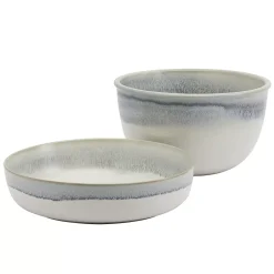Tabletops Gallery Hudson Reactive Glaze 2-pc. Serving Bowl Set