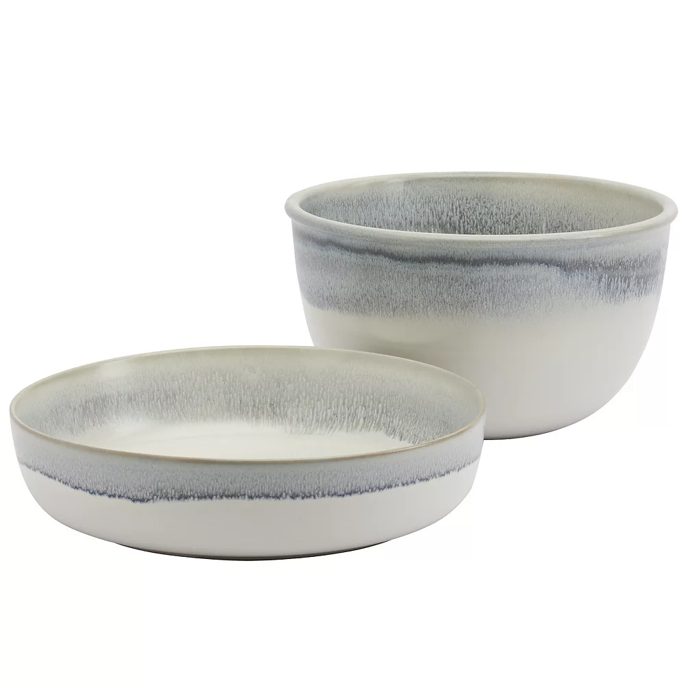 Tabletops Gallery Hudson Reactive Glaze 2-pc. Serving Bowl Set 3 Tabletops Gallery Hudson Reactive Glaze 2-pc. Serving Bowl Set