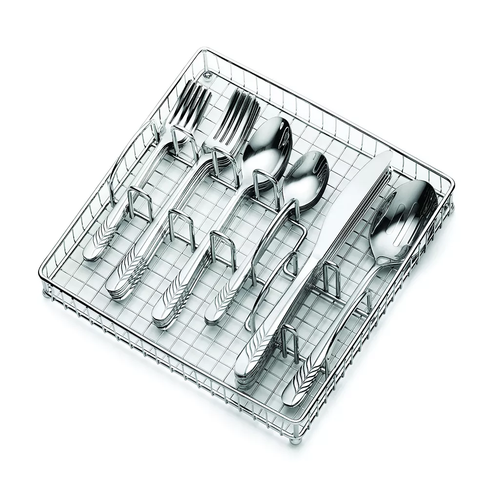 Cambridge Rasta Sand 42-pc. Flatware Set With Chrome Storage Tray 3 Cambridge Rasta Sand 42-pc. Flatware Set With Chrome Storage Tray