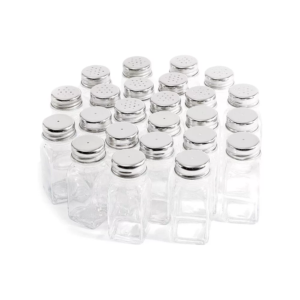 Juvale 24 Pack Glass Salt And Pepper Shakers Bulk Set, Spice Containers For Restaurant 5 Juvale 24 Pack Glass Salt And Pepper Shakers Bulk Set, Spice Containers For Restaurant - Image 4