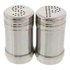 Juvale Stainless Steel Salt And Pepper Shakers Set For Kitchen Condiments (3.5 In, 2 Pieces)