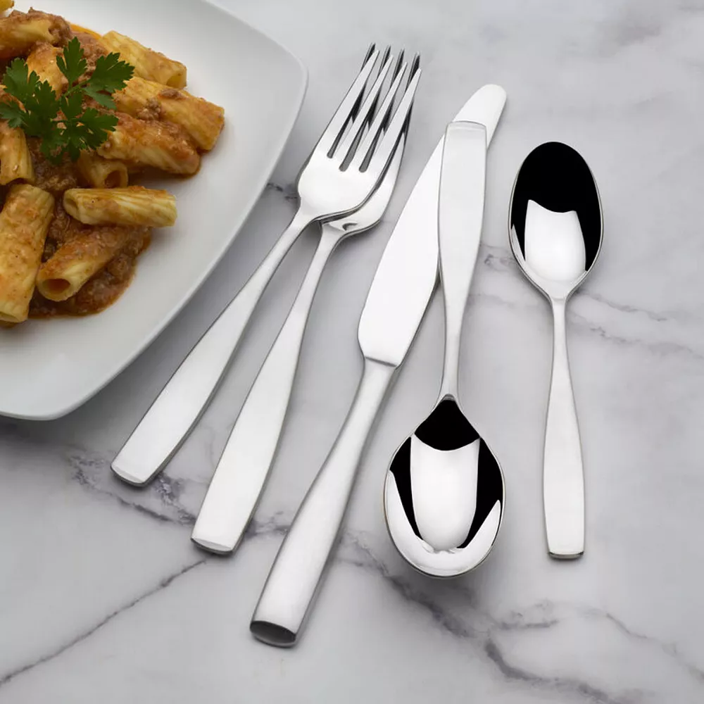 Mikasa Satin Loft 45-pc. Flatware Set With Serveware - Image 2