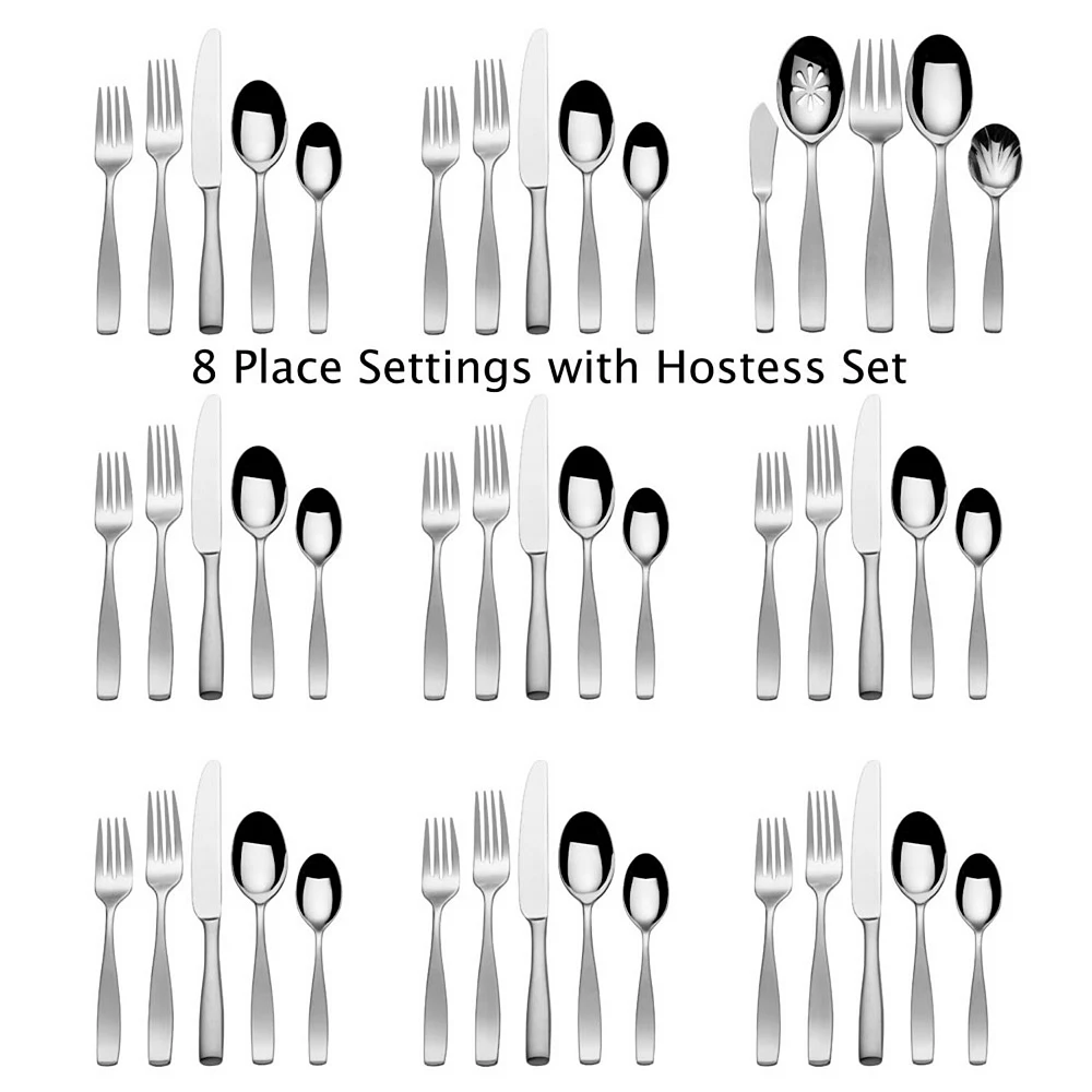 Mikasa Satin Loft 45-pc. Flatware Set With Serveware - Image 6