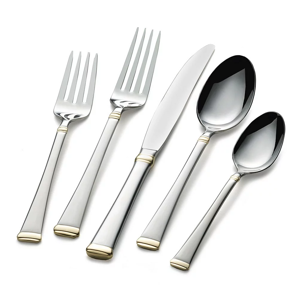 Mikasa Harmony 65-pc. Gold-Accent Flatware Set 3 Mikasa Harmony 65-pc. Gold-Accent Flatware Set