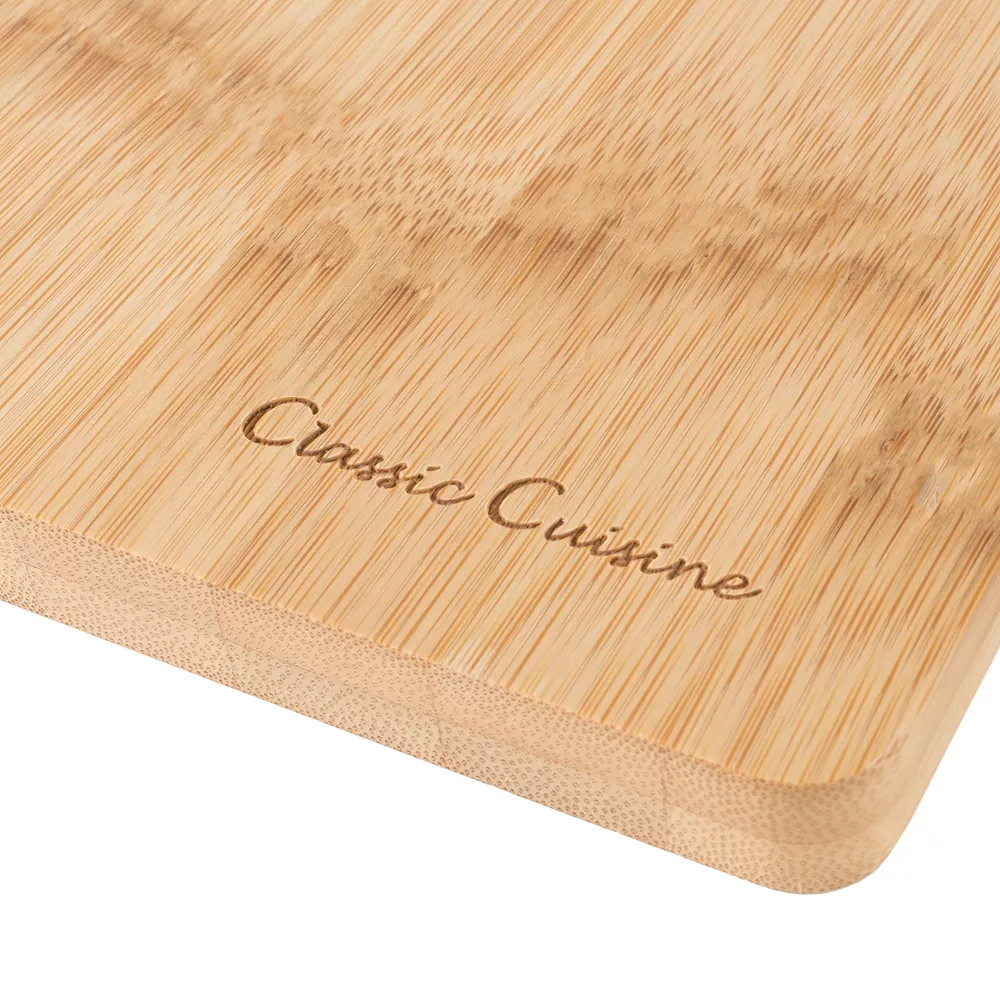 Classic Cuisine 9-pc. Bamboo Cheese Serving Tray Set With Stainless Steel Cutlery - Image 5