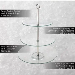 Classic Cuisine 3-Tier Dessert Stand 8 Classic Cuisine 3-Tier Dessert Stand -tableware shop 6108225 ALT4