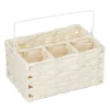 MDesign Woven Cutlery Storage Organizer Caddy Tote Bin Basket 1 MDesign Woven Cutlery Storage Organizer Caddy Tote Bin Basket -tableware shop 6168416 White