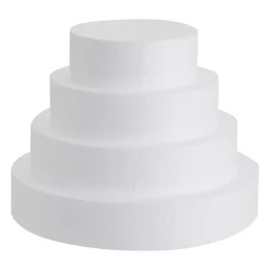 Bright Creations 4 Piece Round Foam Cake Dummies For 10" Tall Fake Wedding Cake, 2.25" Thick In 4 Diameters (6, 8, 10, 12 Inches)