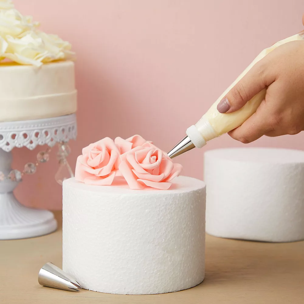 Bright Creations 2 Pack Foam Cake Dummies For Faux Wedding Cake, 6x4 Inch Dummy Rounds - Image 2