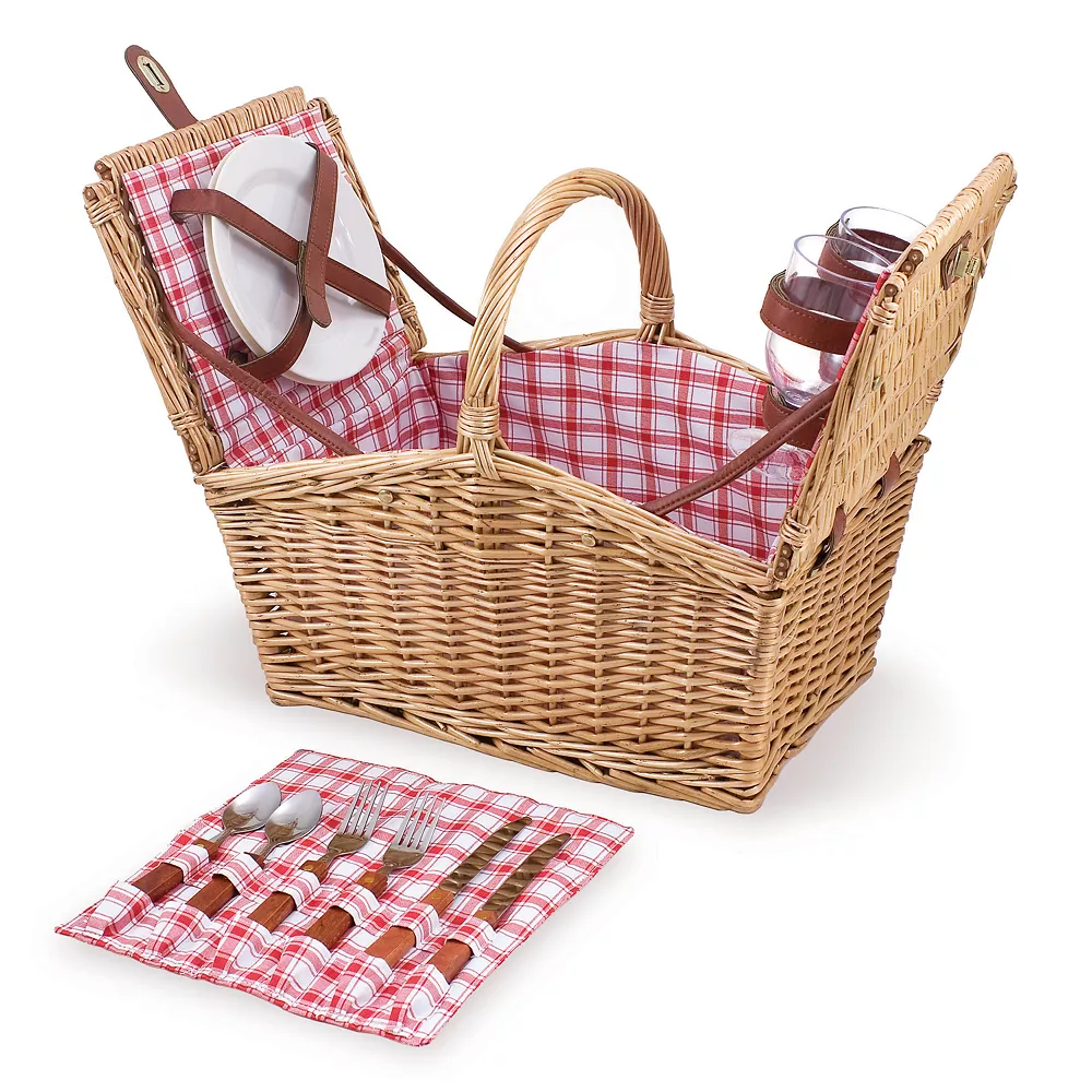 Picnic Time Piccadilly Double Lid Picnic Basket 3 Picnic Time Piccadilly Double Lid Picnic Basket